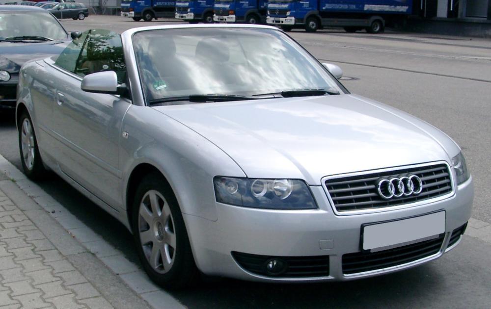 A Silver Audi A4 B6 Cabriolet