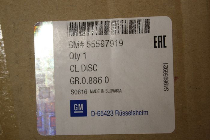 55597919 Clutch Plate New genuine part | Deutsche Parts