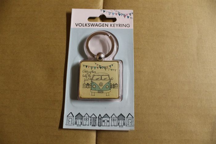 OFFICIAL VOLKSWAGEN GETTING THERE IS HALF THE FUN KEYRING CAMPERVAN, OFFICIAL VOLKSWAGEN GETTING THERE IS HALF THE FUN KEYRING CAMPERVAN,