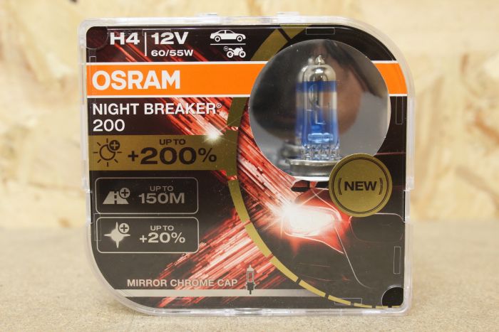 Osram NIGHT BREAKER 200 H4 headlight bulb twin pack