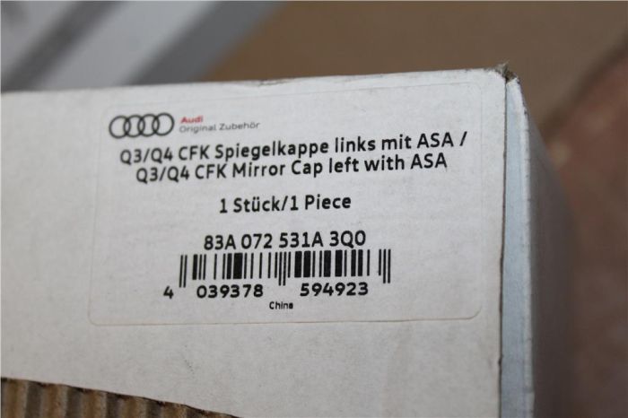 Right Exterior Mirror Housing Carbon Audi Q3 19> 83A072532A 3Q0 