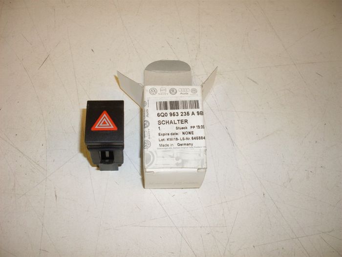 Hazard warning light switch Polo 2002 2010 6Q0953235A New genuine