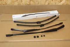 VW Transporter T5 / T5.1 conversion kit to T6.1 aero wiper arms & blades. Plug and play retro fit with genuine VW parts