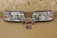 VW Transporter T5 2003 - 2010 upgrade kit to Caravelle twin H7 headlights with Osram bulbs