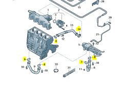 EGR cooler gasket kit CAY CAYB CAYC 1.6 TDi common rail VW Audi Skoda SEAT New genuine VW parts