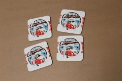VW Retro Set of 4 Camper van Mug coasters ZGB5080814 011 New Genuine VW part
