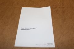 Audi Sound System Operating Manual 1315663ME20 New Genuine Audi part