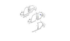 1/4 panel plate Golf MK2 / Jetta 193809612 New genuine VW part
