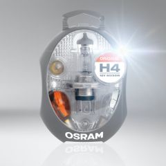 Osram H4 spare bulb kit in hard shell case - ideal for travelling to Europe CLKMH4 Fits VW T6 Transporter